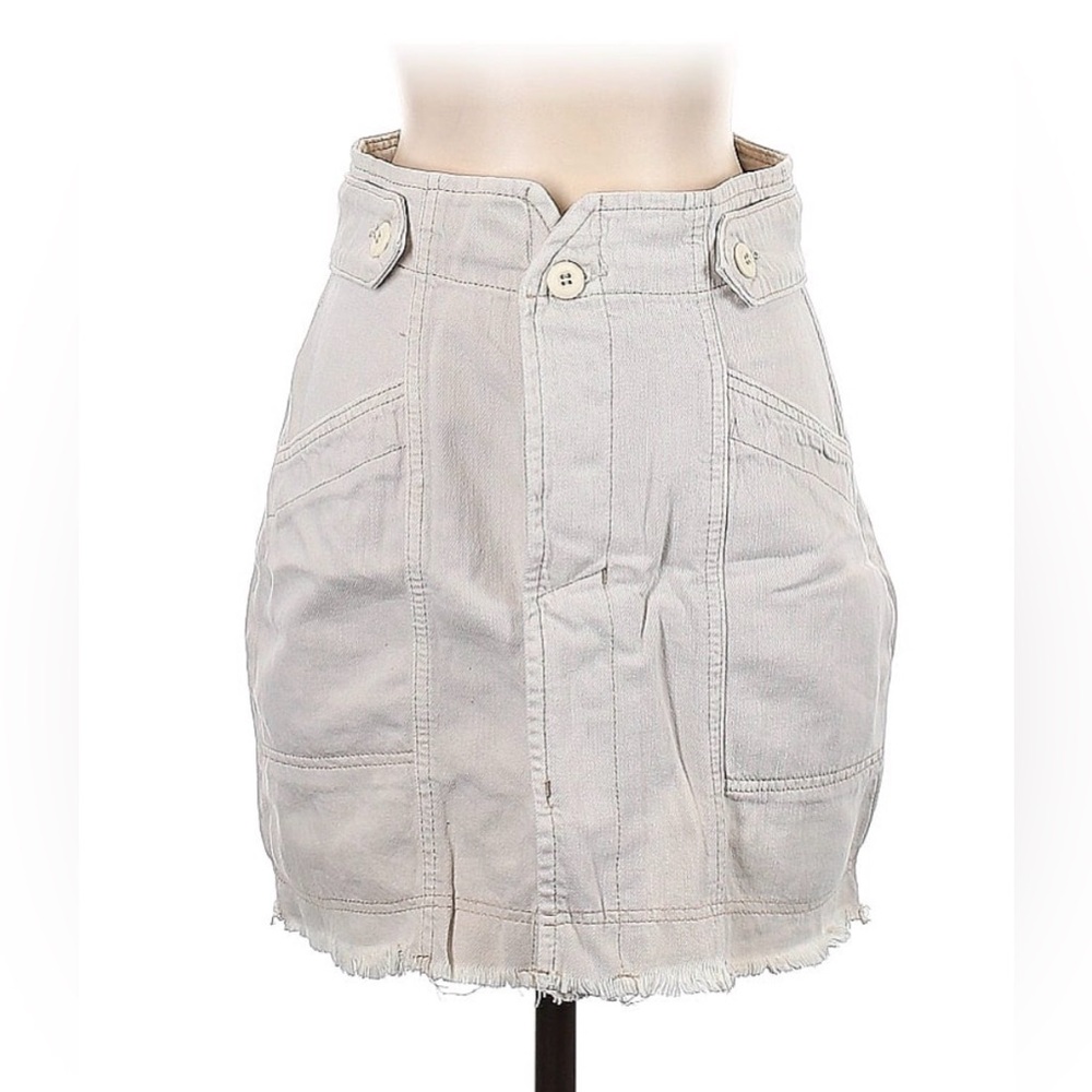 Free People Cream Mini Skirt